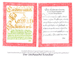 Originalrezept für den sächsischen Knacker von 1550